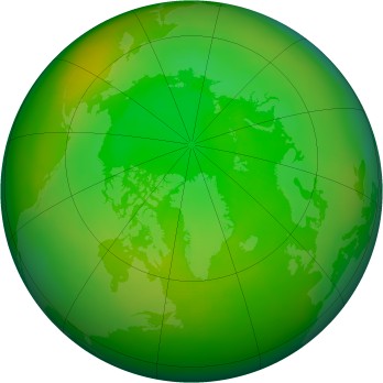 Arctic ozone map for 1982-07